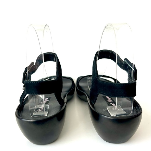 Robert Clergerie Black Leather Platform Sandals Ankle Strap Open Toe Clog Size 6 - Picture 7 of 10